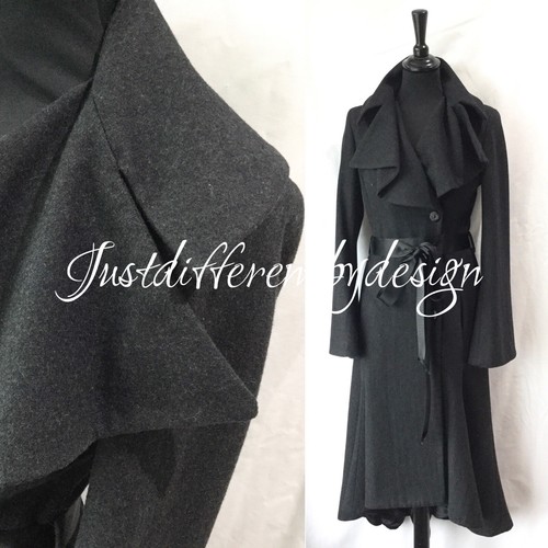 Topshop vintage grey wool - grey,