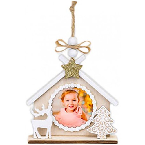 Wooden tree house ornament - wooden,