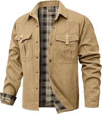 Mens Lumberjack Flannel Fleece Shirt Check Plaid Work Coat Quilted Jacket UK