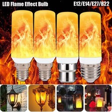 5W B22/E12/E14/E27 LED Flicker Flame Light Bulb Burning Fire Effect  Night Lamp