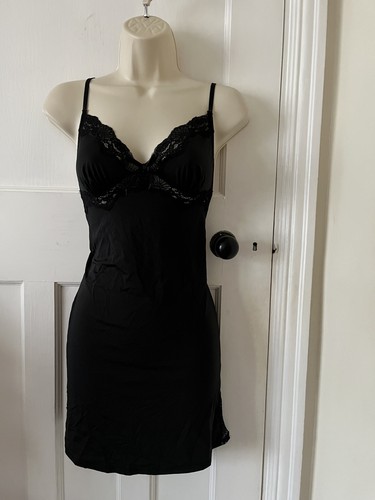 Senza black lace negligee - black,