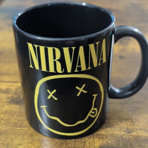 Nirvana smiley face - smiley, black