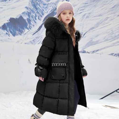 Kids girls winter coat - girls, hooded