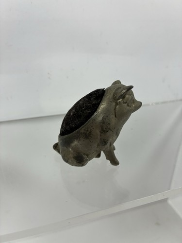 Pewter pig sat - pewter,