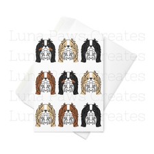 Japanese Chin card, Japanese Chin Birthday Card Dog Print Card Japanese Chin