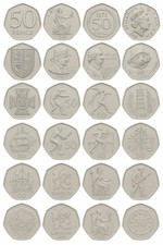 UK 50p Coins - Fifty Pence - Circulated -  Beatrix Potter -  Olympics  & More