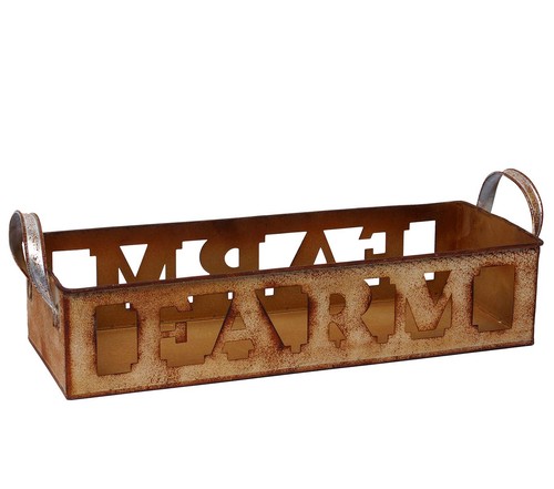 Inch metal brown farm - metal,
