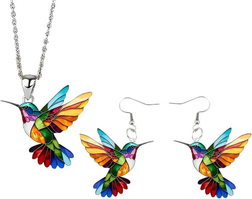 Colorful hummingbird pendant - ,