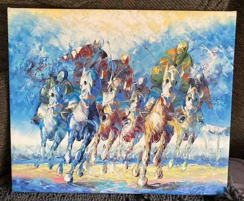 Textured oil painting - oil, a