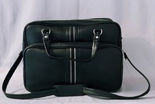 Black Overnight Travel / Airline Cabin Bag ~ Faux Leather 40 x 30 x 18cm