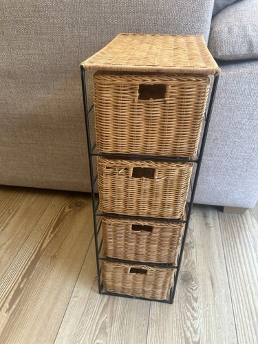 Wicker rattan black metal - wicker,