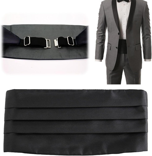 Men satin black cummerbund - men,