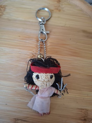 Handmade string doll keychain - string,
