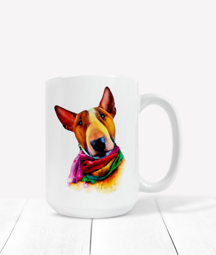 English bull terrier dog with - bull,