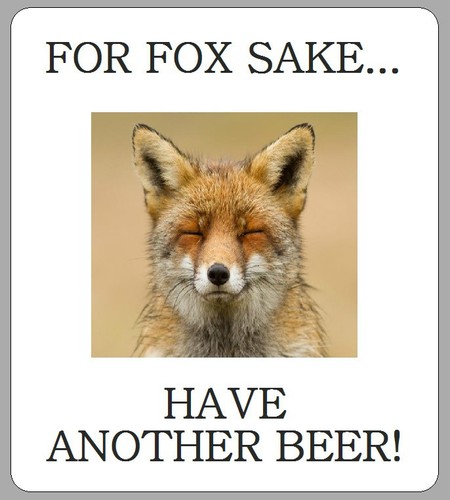 Funny for fox sake beer - for,