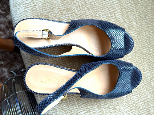 Jones navy leather - navy, snakeskin