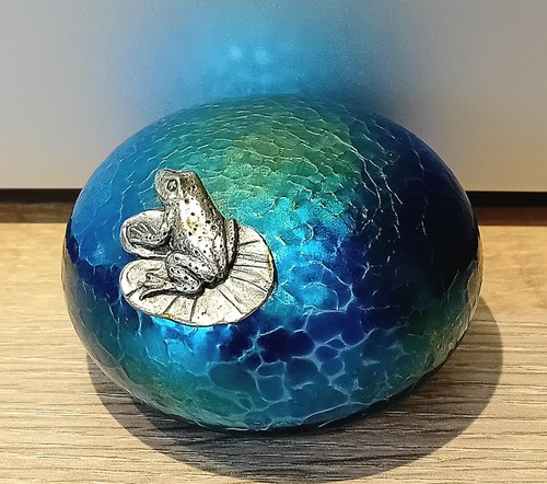 Vintage heron glass iridescent - heron,