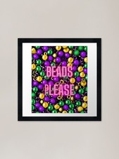 Mardi gras beads please Framed