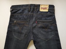 LEVI’S 504 DENIM JEANS 32 x 34 Dark Blue Straight Fit Zip Pocket RARE EXCELLENT