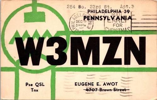 Ham radio qsl cards stamped - cards,
