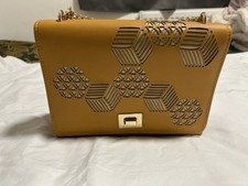 Bags for women geometric design Mustard color Shoulder bags