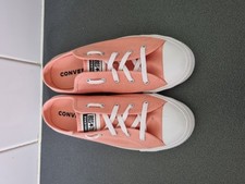 * NEW * 7WOMENS SLIP ON ORANGE DAINTY CONVERSE ALL STAR SIZE UK 5