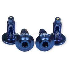 4x Blue Titanium Heel Plates