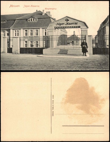 Postcard meissen hunter - meissen,