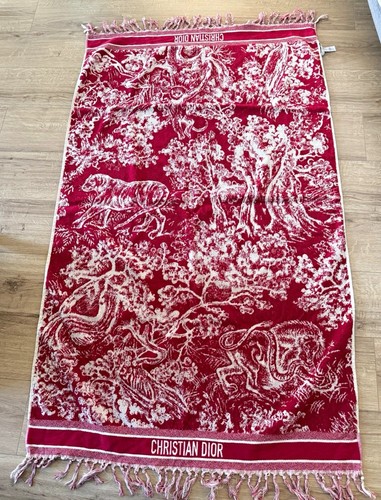 Christian dior red white toile - christian,