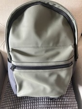 Primark Unisex Faux Leather Khaki Backpack H 16 X W 11.5 X D 6”