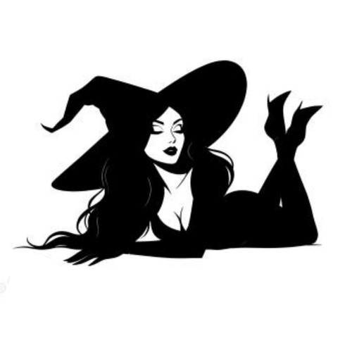 Sexy witch vinyl sticker for - witch,