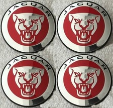 4x Genuine Jaguar RED F, S Type, E,F, I-Pace Alloy Centre Cap (N-01) C2D49639