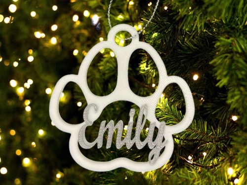 Personalised pet paw christmas - personalised,