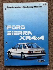 ORIGINAL FORD SIERRA XR 4 X 4 WORKSHOP MANUAL SUPPLEMENT RS PARTS COSWORTH
