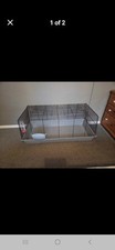 Large Indoor Rabbit Cage Black and Grey