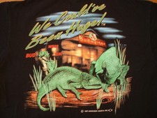 Budweiser Lizards We Could've Been Huge! 1997 XL  Rare Vintage LEE T Shirt Black