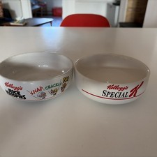2  Kellogs Cereal Bowls 1987