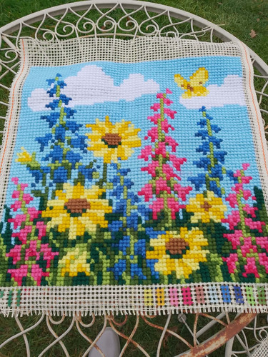Completed needlepoint tapestry - needlepoint,