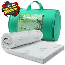 Bamboo 4CM Topper High Quality Cosy Bed Mattress Ultra-Soft Memory Foam Single