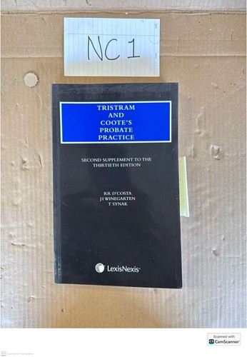 Tristram and coote - coote's, probate