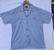 Rohan Mens Shirt Large Blue Finelight Short Sleeve Hiking Walking Hiking