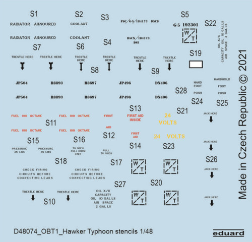 Eduard d48074 hawker - 1:48,