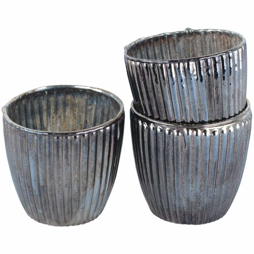 Silver candle holder - holder,, 1x