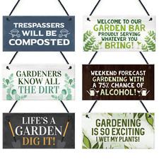 Funny Garden Hanging Plaques Garden Shed Fence Summer House Decor Bar Signs