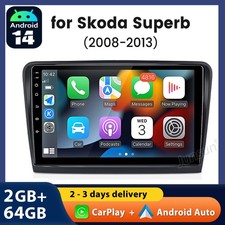 For Skoda Superb 2008-13 Android 14 Car Stereo Radio GPS Sat Nav CarPlay DAB DWC