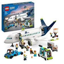 City Passenger Aeroplane Toy Building Set, Large Plane Model with Airport Gro...