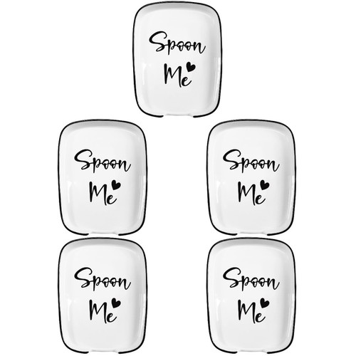 5pcs reusable ceramic - 5pcs, spoon