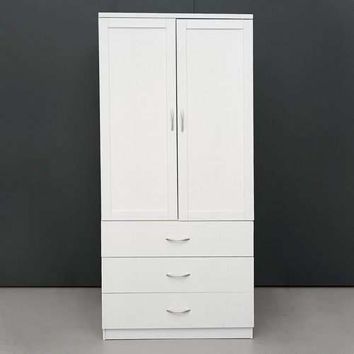 Wooden door wardrobe with 3 - door,