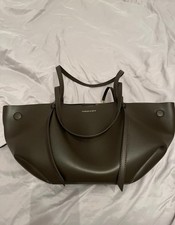 Charles And Keith Calla Tote Bag Dark Moss