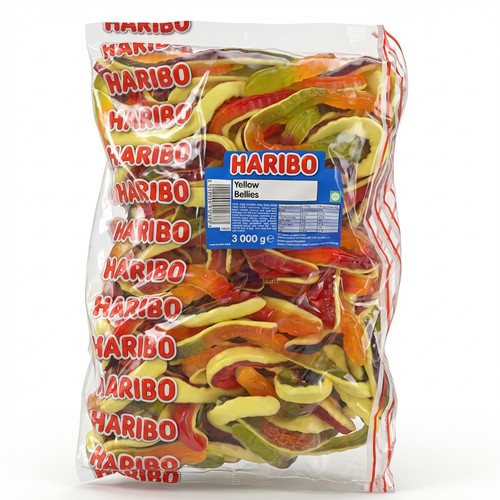 3kg haribo yellow bellies - haribo,